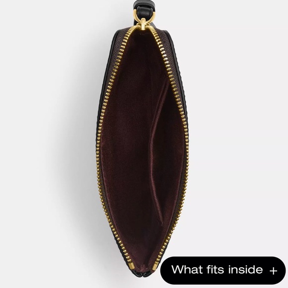 Coach Corner Zip Wristlet In Signature Canvas With Robot Print - Picture 3 of 4